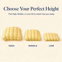Pineapple Cloud Pillow loft heights: High, Medium and Low